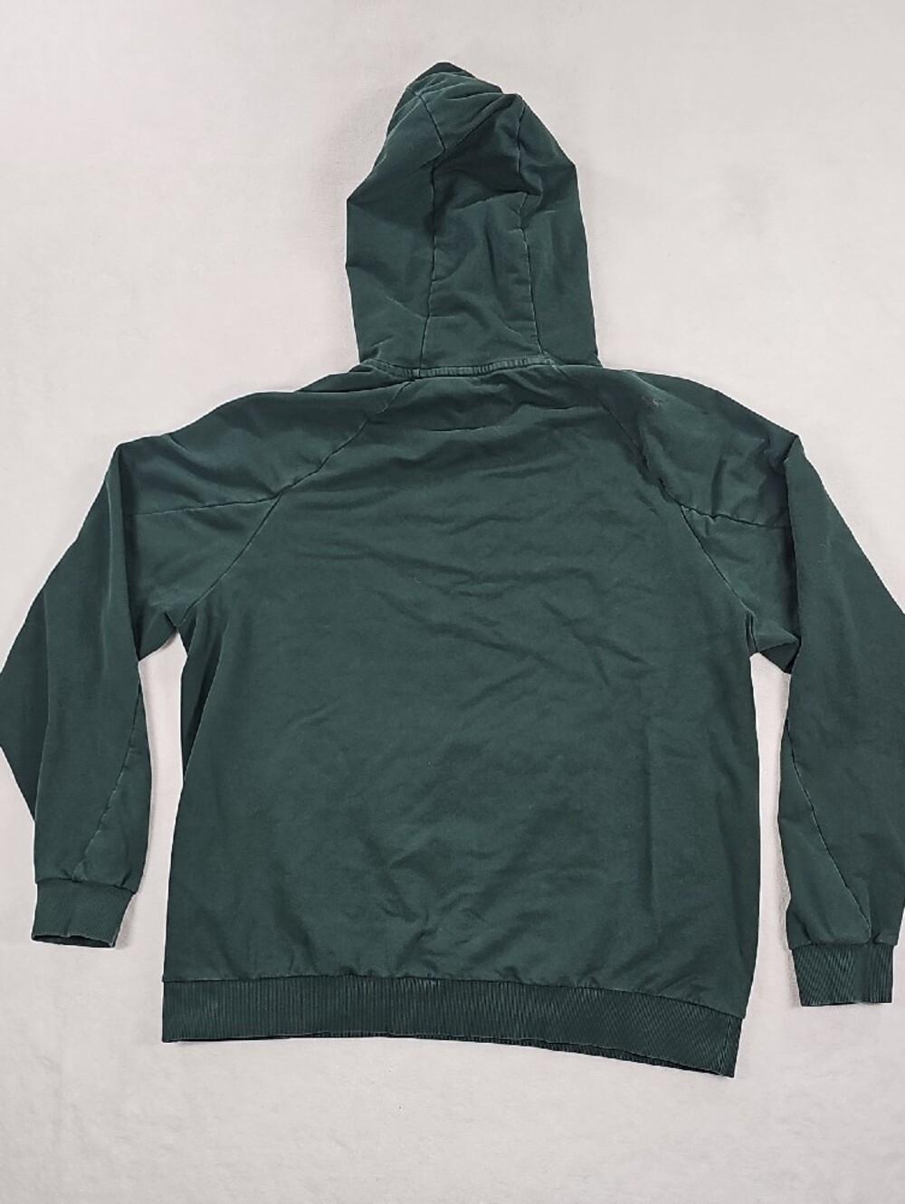 Greatness is a Process Green Men's Hoodie w/ Kangaroo Pocket Missing Drawstring - Picture 7 of 8